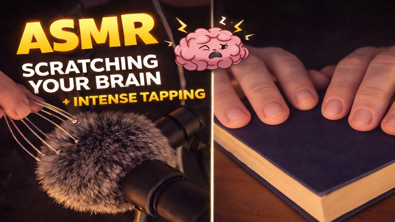 ASMR Scratching Your Brain + INTENSE tapping
