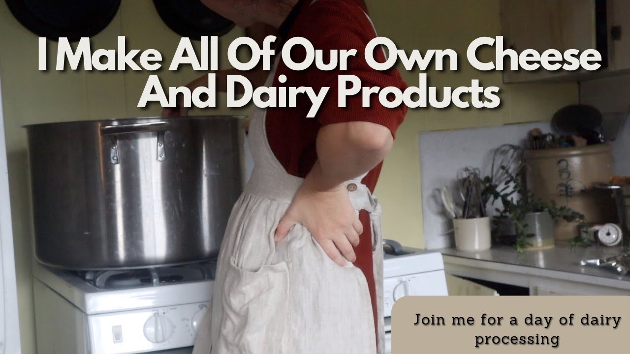Join Me For A Dairy Processing Day (Homemade Gouda, Sour Cream, Cream Cheese and Clabber Culture)