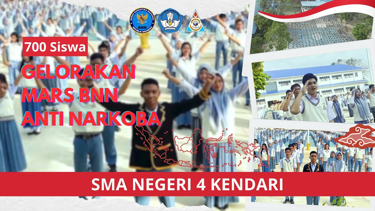 SMA NEGERI 4 KENDARI - MARS BNN ANTI NARKOBA (HANI 2025) BNNP SULAWESI TENGGARA
