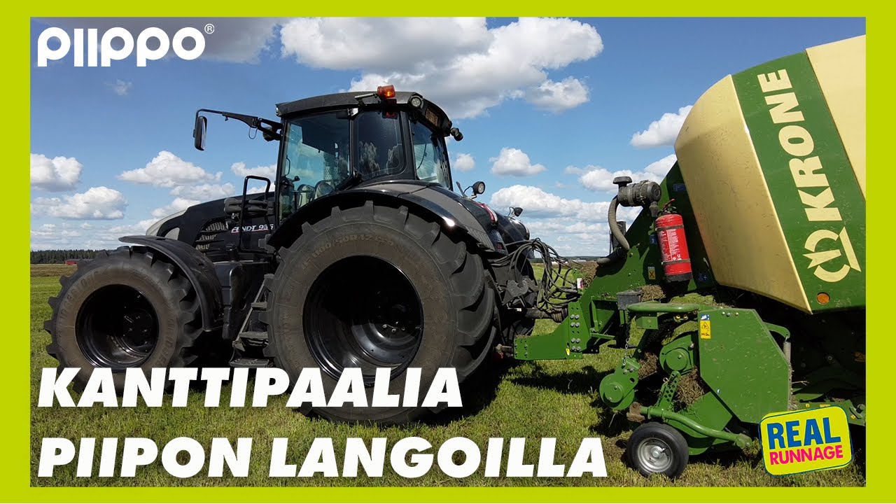 Heinää paalaamassa - Piipon paalauslanka