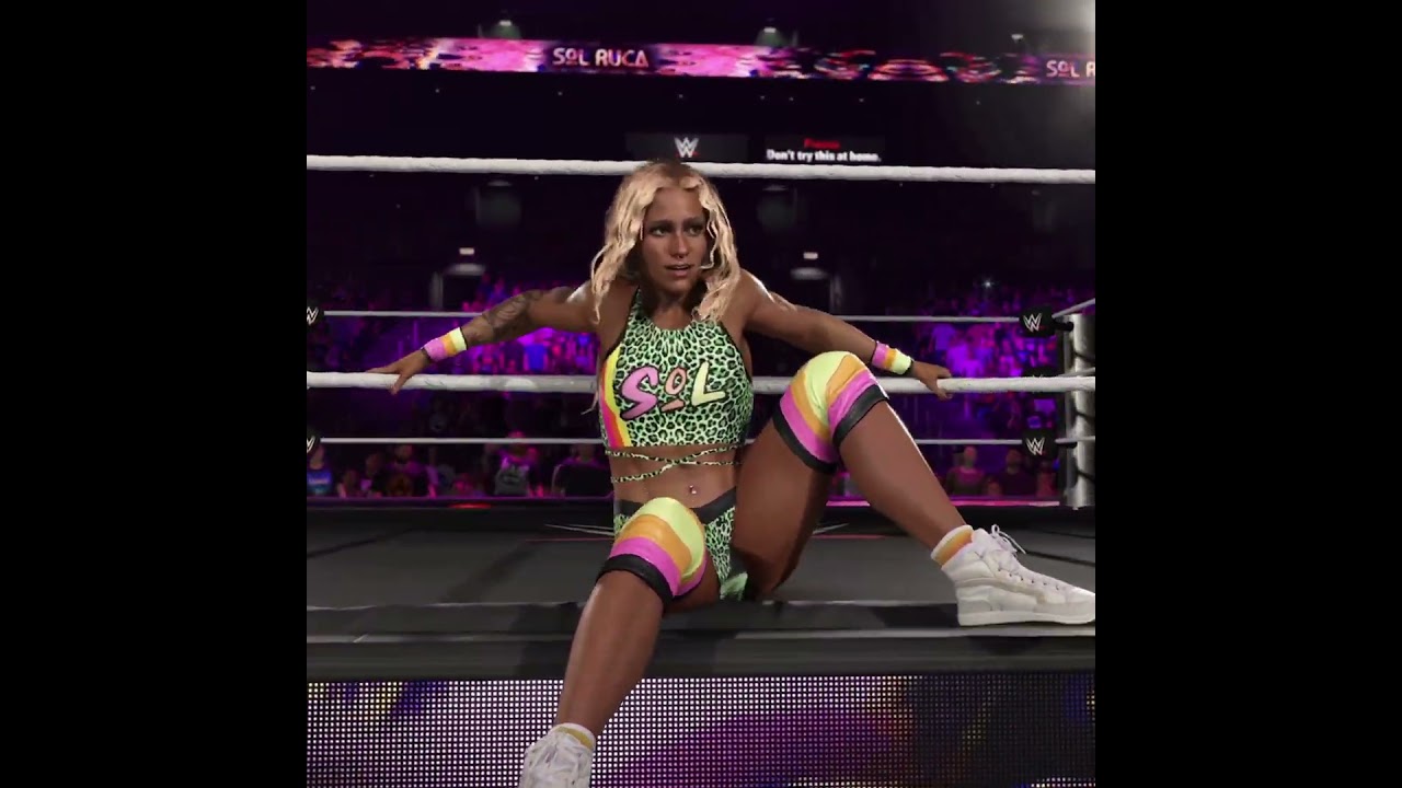 Sol Ruca '25 by wrestlingsestras | CAW Showcase #shorts  #wwe2k25    #wwe #livmorgan #beckylynch