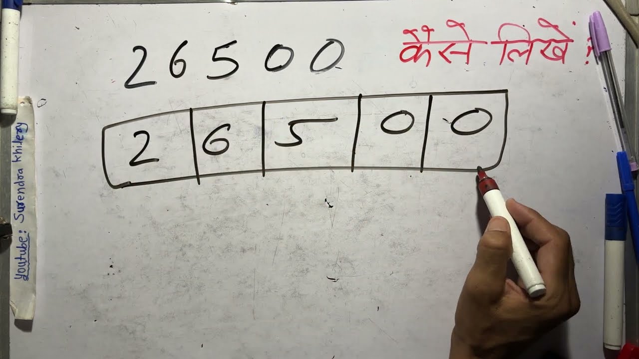₹26500 शब्दों में कैसे लिखते हैं | 26500 Kaise likhate hai | 26500 number Spelling Hindi English