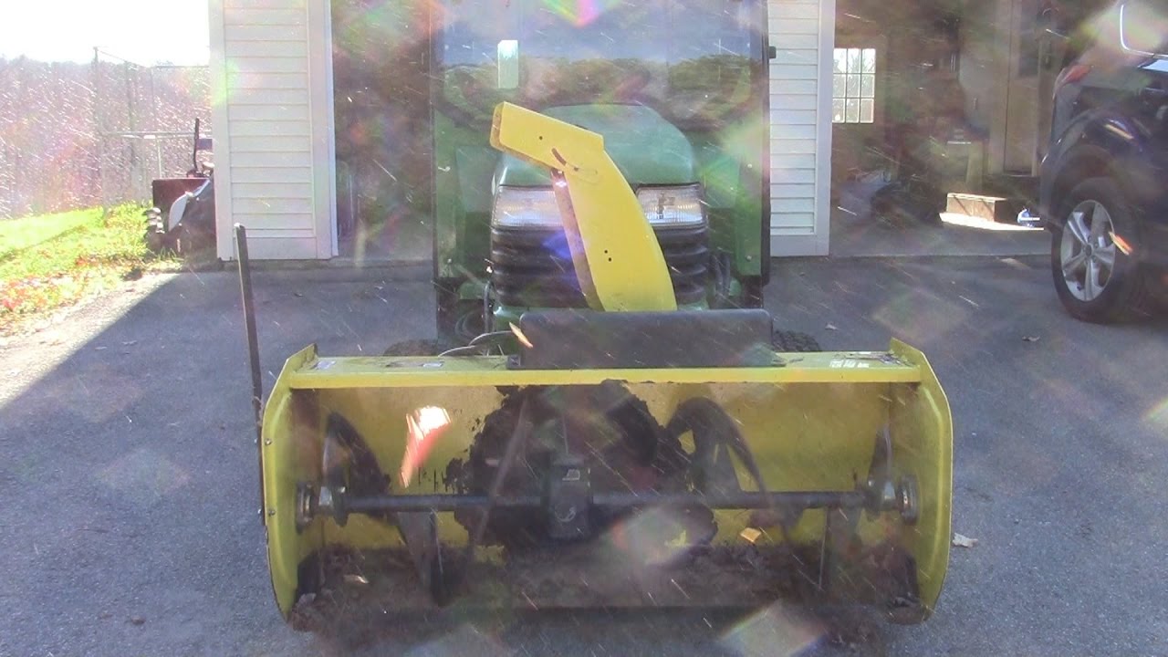 John Deere X585- switching mower to snowblower