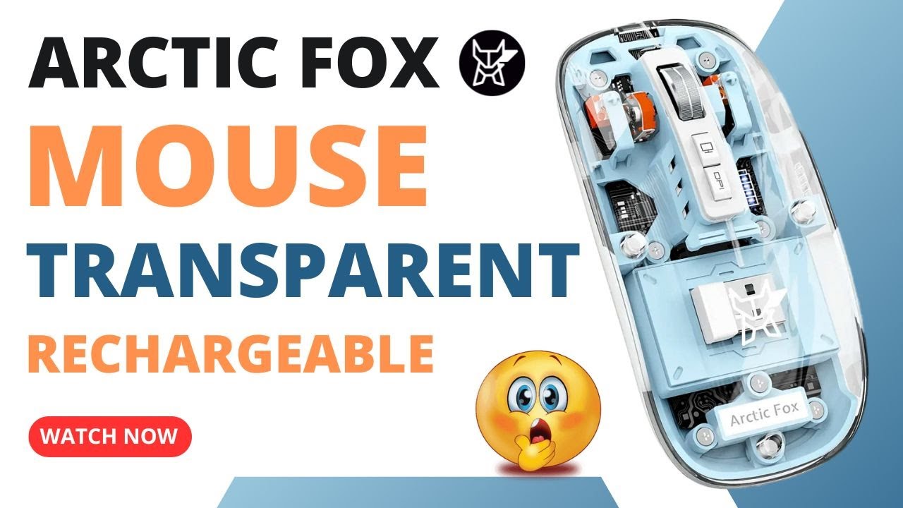 Arctic fox Transparent Mouse | transparent mouse unboxing | rechargeable mouse wireless