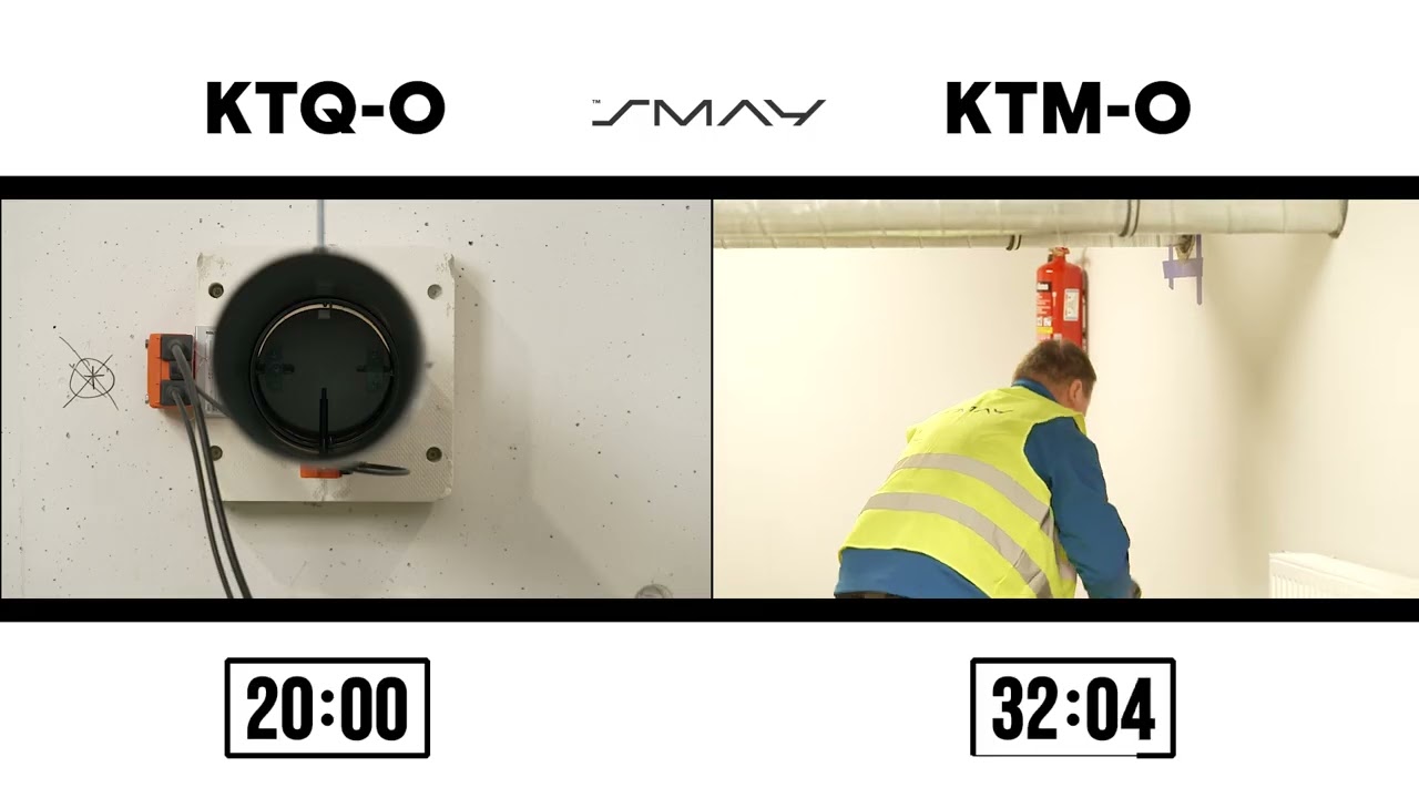 Installation time comparison: KTQ-O vs KTM-O fire damper