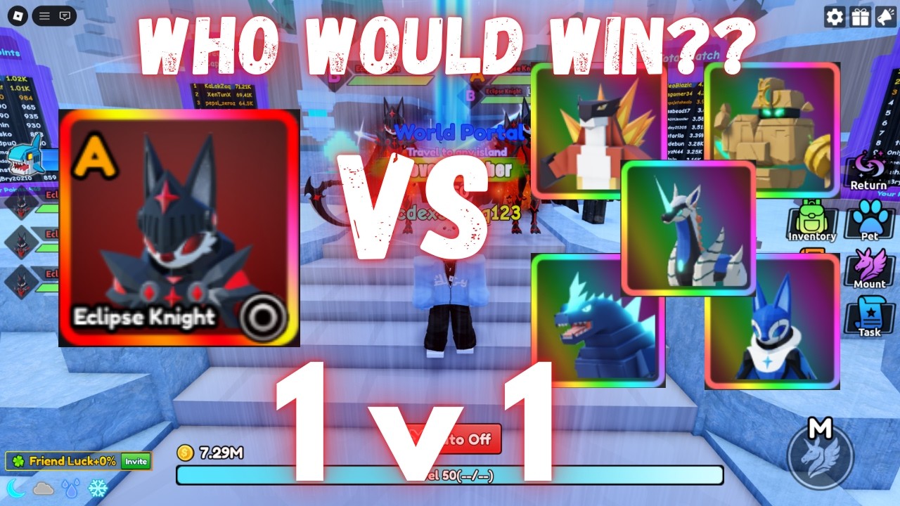 ECLIPSE KNIGHT VS EVERY BOSS!!! [Catch a Monster]