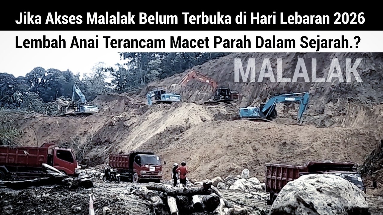 Kondisi terkini akses malalak,alat berat masih berjibaku membuka jalan