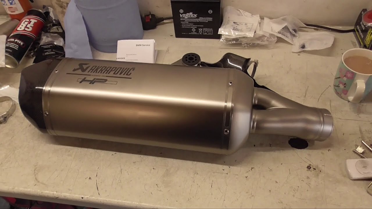 Akrapovic exhaust fitted to  BMW R1250 GSA and removing DB killers