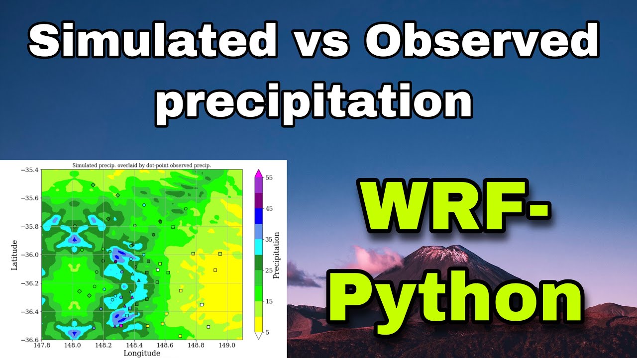 Ep13: WRF-Python - Comparison between simulated and observed precipitation