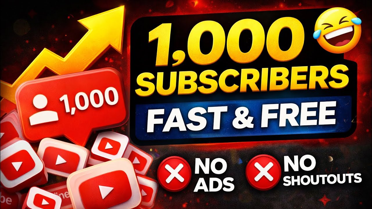 How to Get 1,000 YouTube Subscribers FAST (No Ads, No shoutouts)