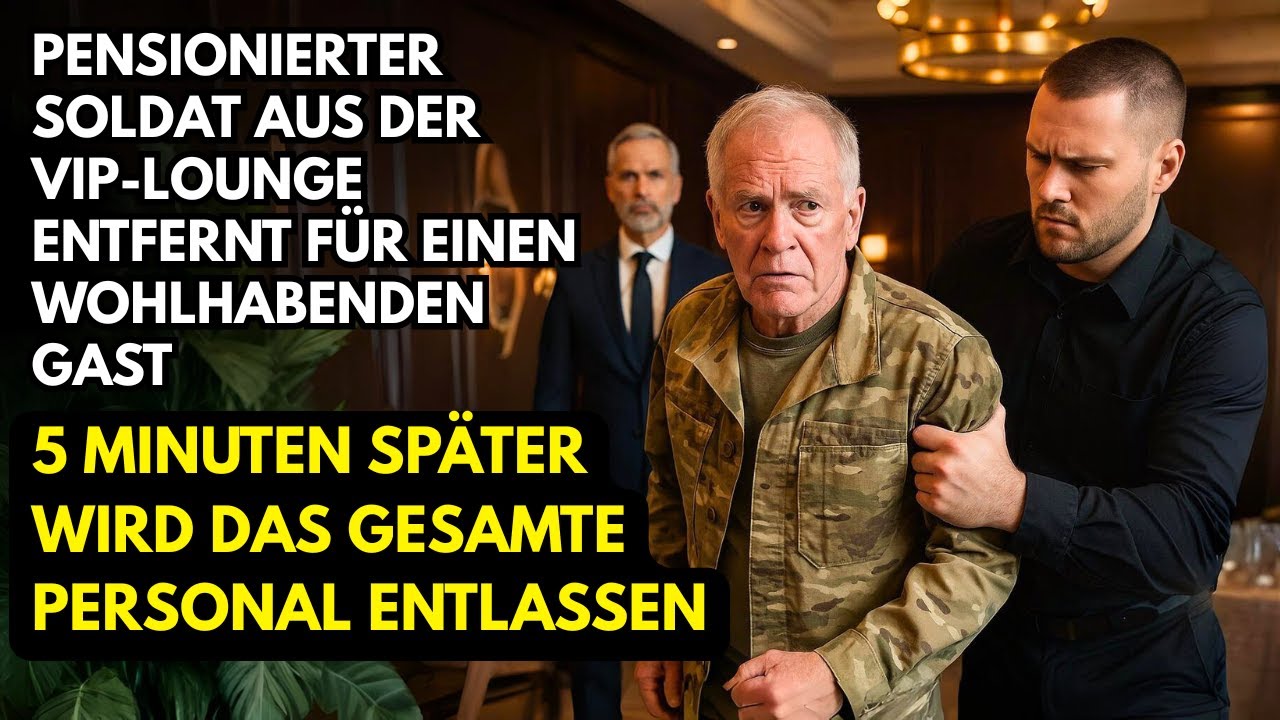 Pensionierter Soldat aus VIP-Lounge geworfen – 5 Minuten später wird das ganze Personal entlassen.