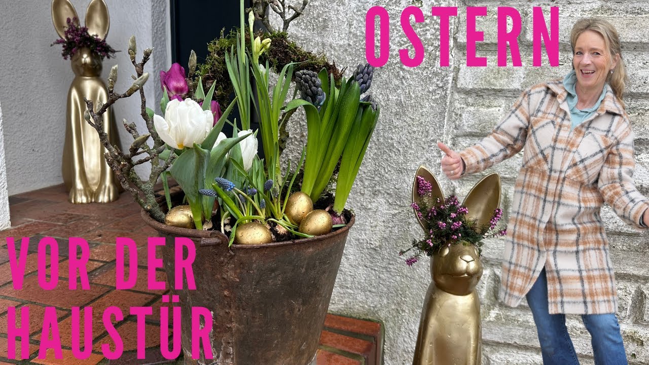 EI, EI,EI  Osterdeko IDEE für deine Haustür 💛 GOLD trifft auf RUSTIKAL 💛