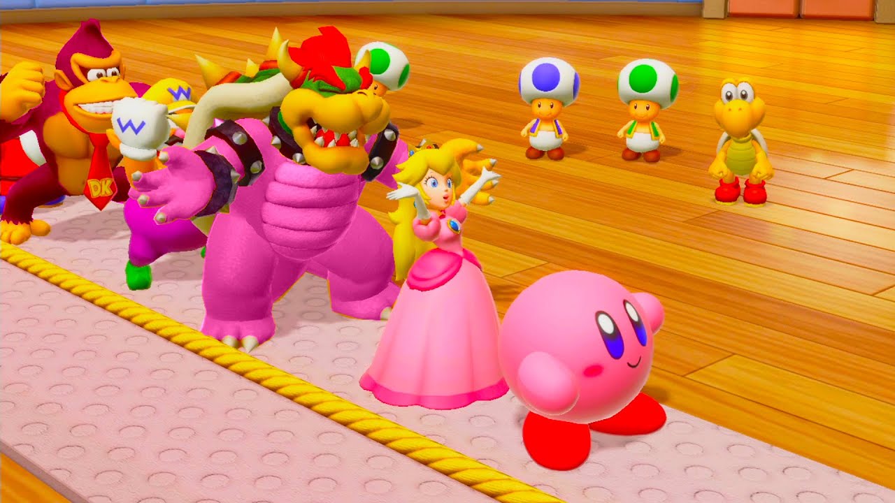 [スーパー マリオパーティ] すべて  フリープレイ カービィ vs ピーチ vs ロゼッタ vs ルイージ