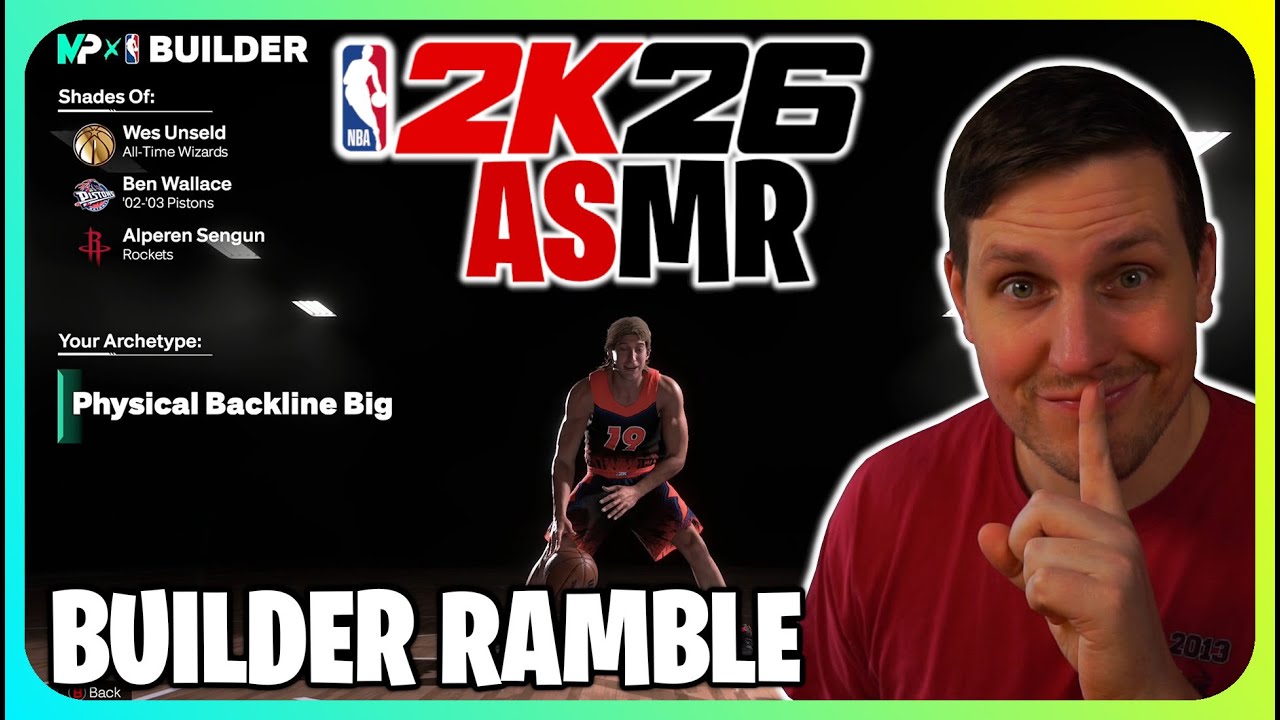(ASMR) NBA 2K26 MyPlayer Builder поможет вам заснуть (шепотом)
