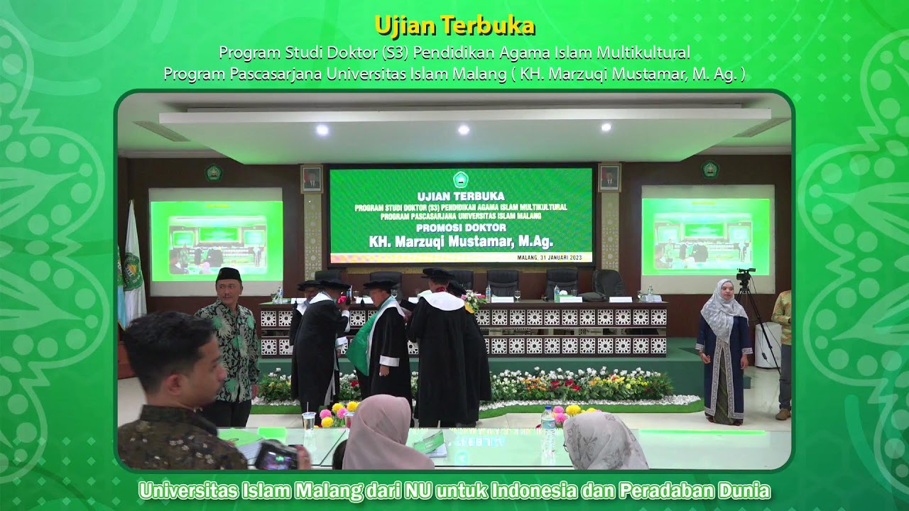 Ujian Terbuka Program Doktor (S3) Pendidikan Agama Islam Multikultural UNISMA | KH. Marzuqi Mustamar