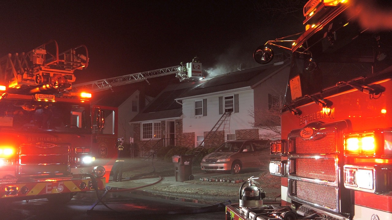Bethlehem Fire Dept. 2nd alarm house fire on Covington Avenue