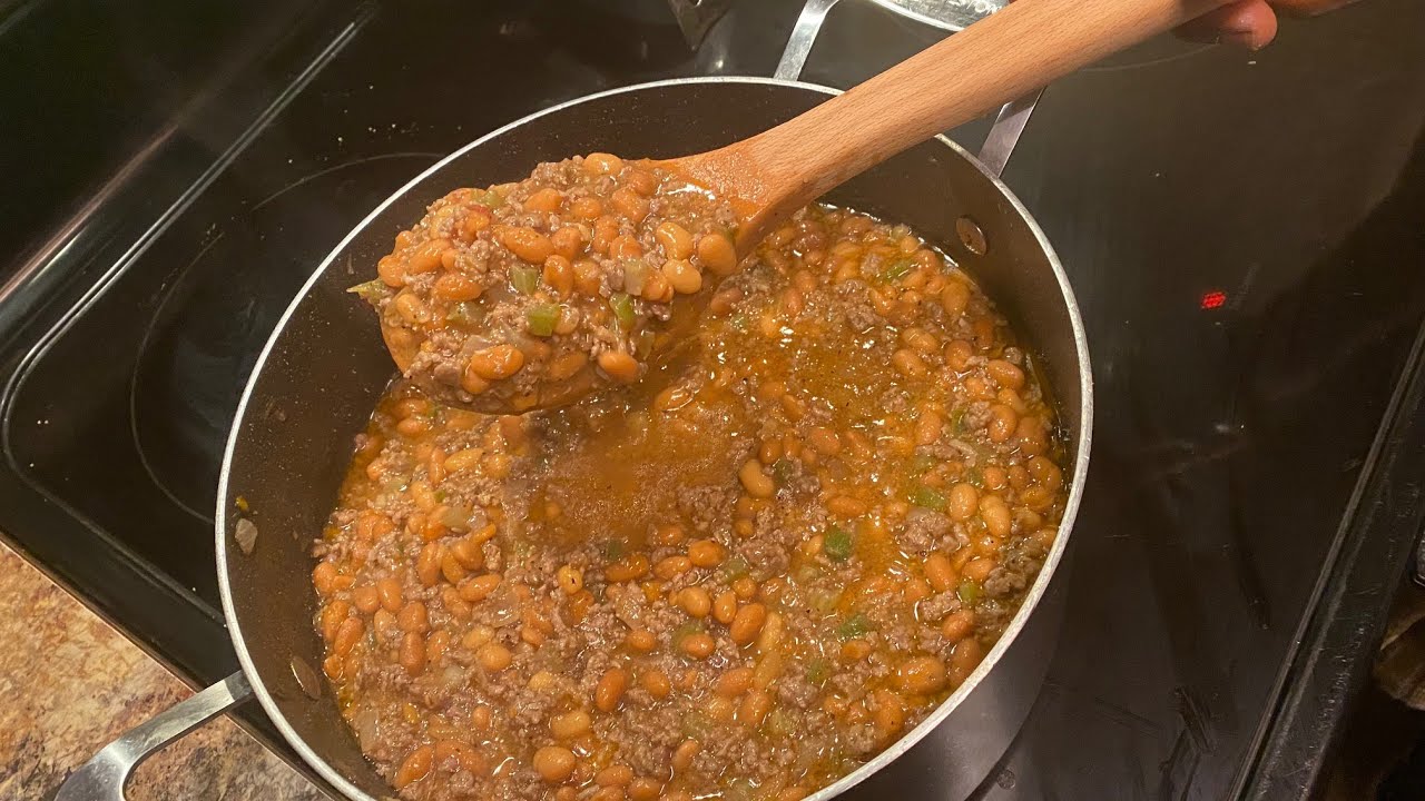 Мама, я голоден. Свинина с фасолью и говяжьим фаршем