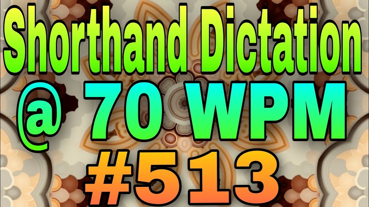 70 wpm english dictation | Shorthand dictation 70 wpm in english | 700 words