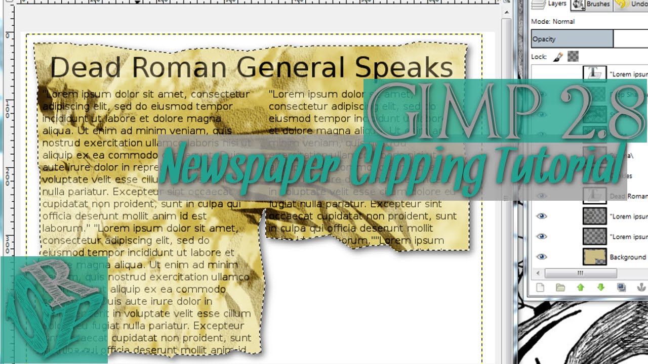 Newspaper Clipping: GIMP 2.8 Tutorial