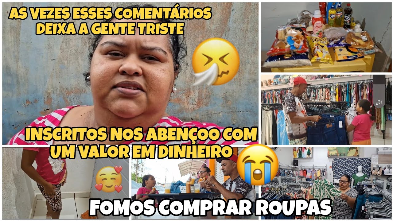 FOMOS NO CENTRO COMPRAR ROUPAS COM DINHEIRO QUE GANHAMOS DE INSCRITOS😍DEUS É BOM O TEMPO TODO🙏