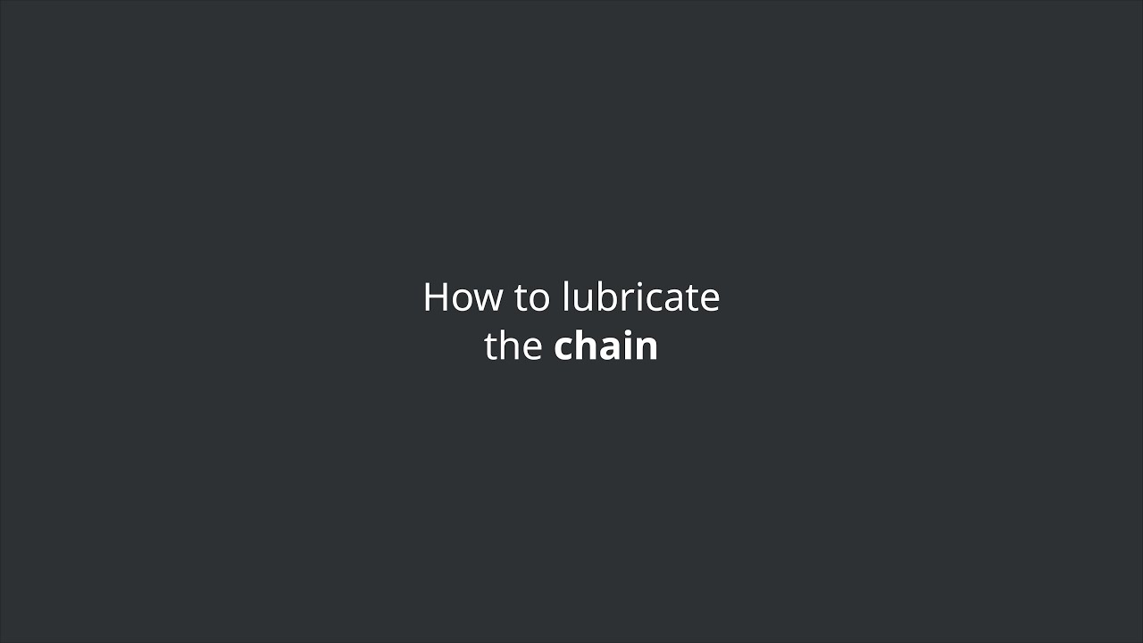 Electrified S2 & X2 | How to lubricate the chain