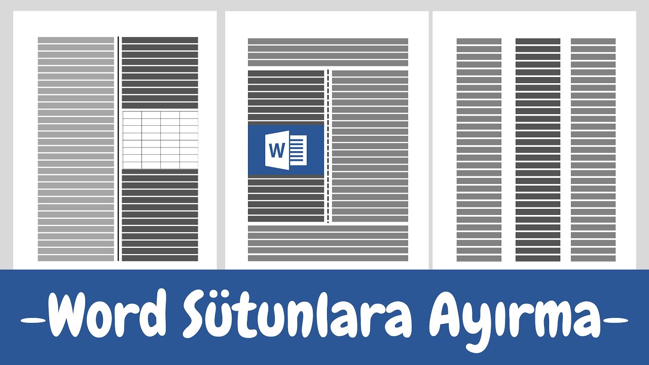 Word Sayfayı Sütunlara Bölme