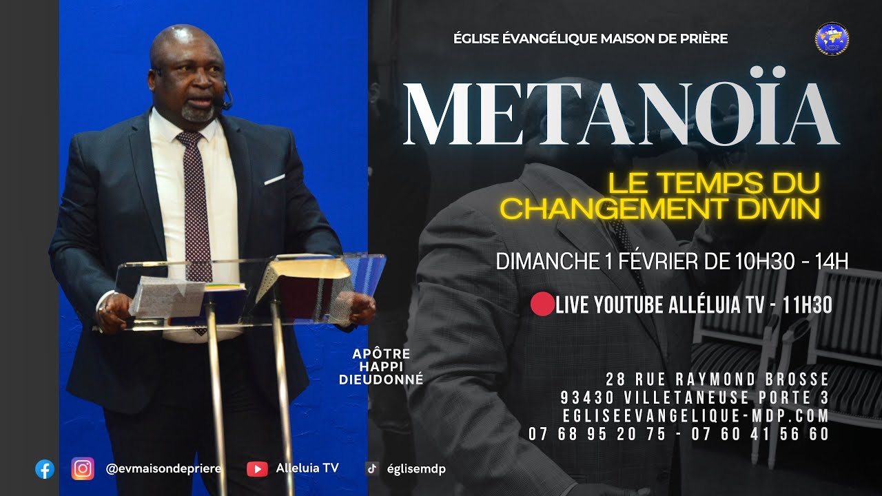 METANOÏA – Quand Dieu transforme l’homme intérieur | Culte chrétien en direct