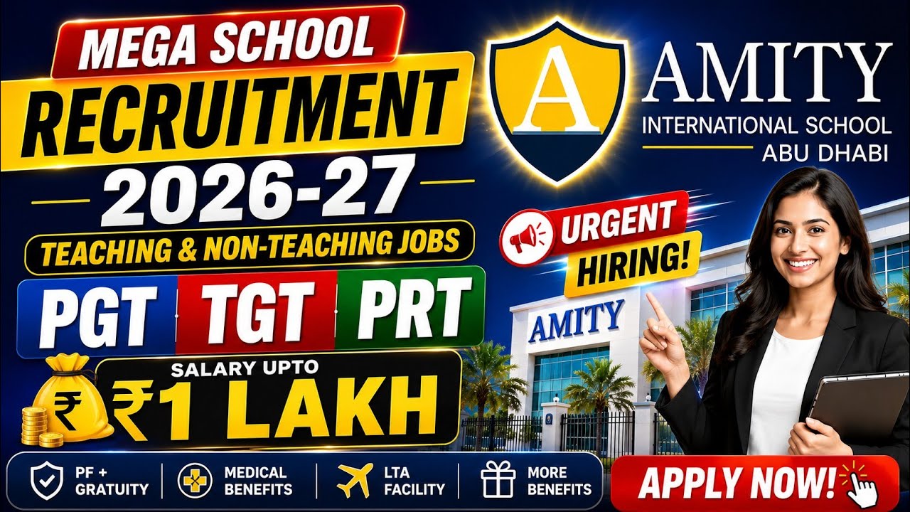 Teaching & Non-Teaching Jobs 2026-27 🔥 Top Schools Hiring Across India & UAE | PGT TGT | ₹1 Lakh Pay