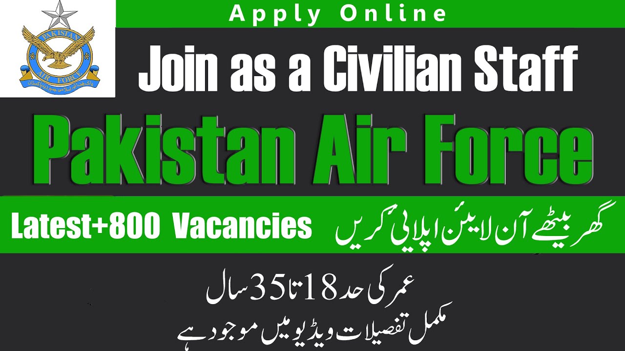 PAF Civilian Jobs 2021 | Join PAF Civilian 2021 | PAF Jobs 2021 Online Apply | Jobs in PAF