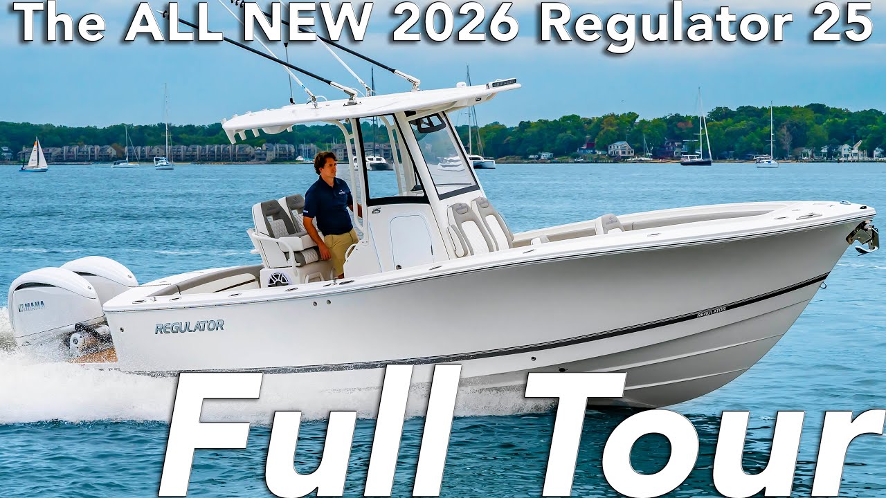 2026 Regulator 25 – два мотора Yamaha 250, Deluxe Tackle Center и SeaKeeper Ride