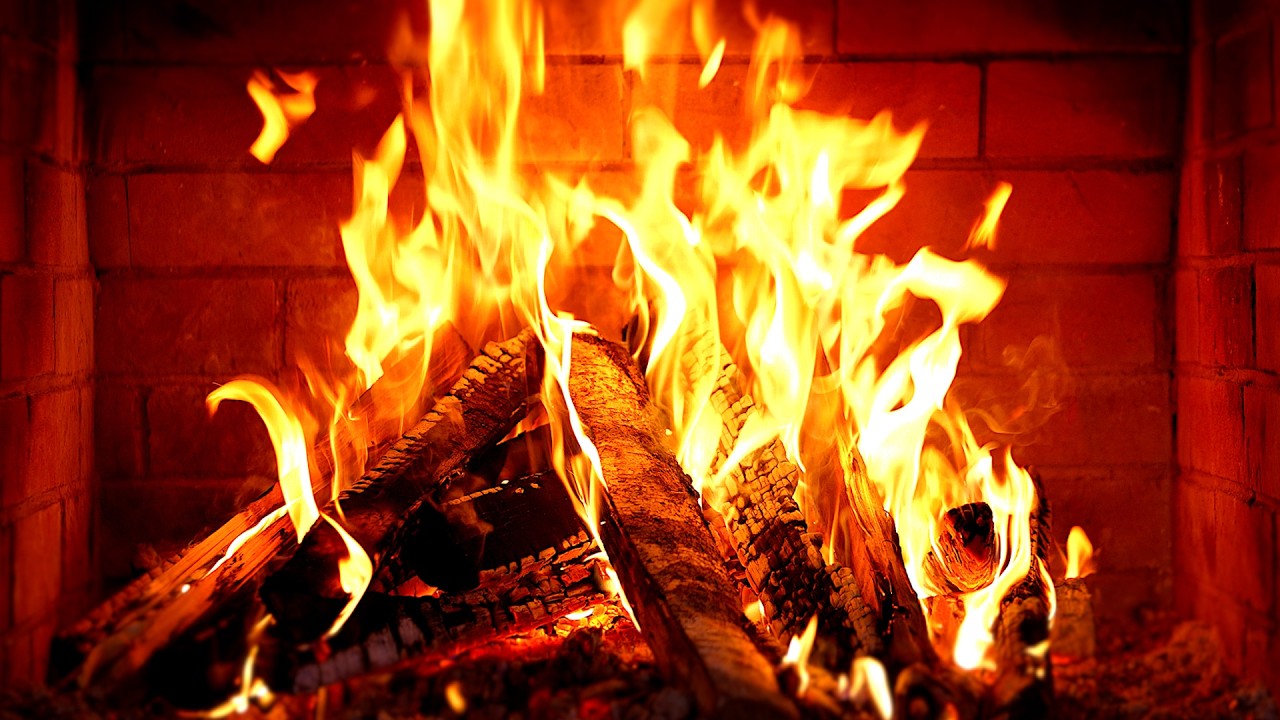 🔥 Fireplace 4K UHD! Fireplace with Crackling Fire Sounds. Fireplace Ambience