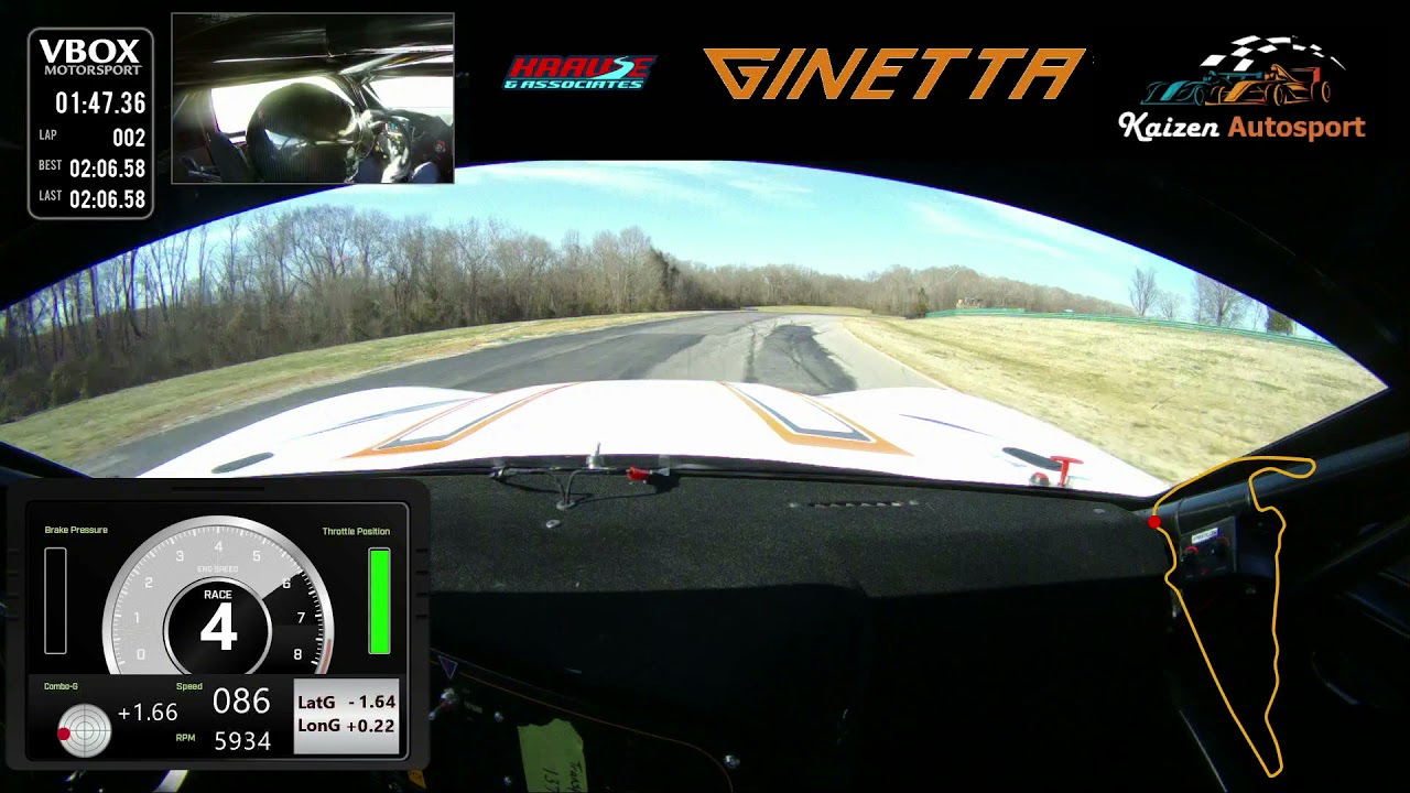 Ginetta G56 GTA Winning It's Debut Race at VIR March 2021