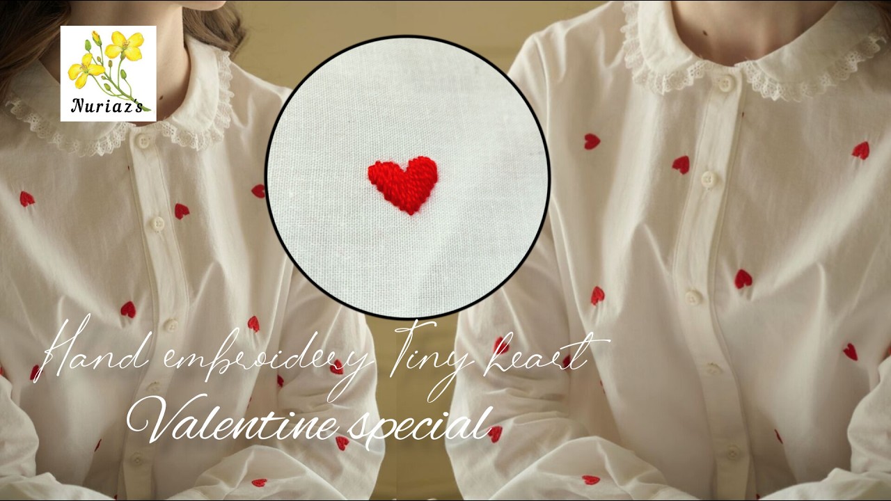 Cute embroidery tiny heart ❤️❤️ valentine special tiny heart embroidery design,#embroidery