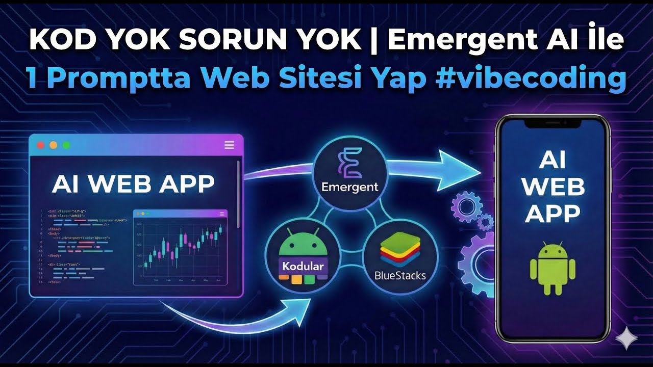 KOD YOK SORUN YOK | Emergent AI İle 1 Promptta Web Sitesi Yap #vibecoding