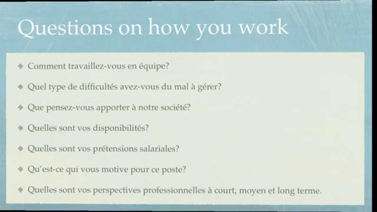 job interview in French