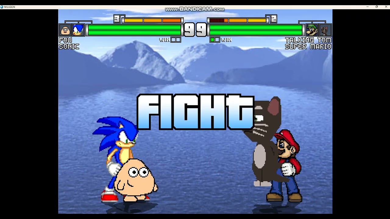 Mugen: Pou and Sonic vs Talking Tom and Super Mario (Requested by  ‪@fernandoheitordasilvademelo)