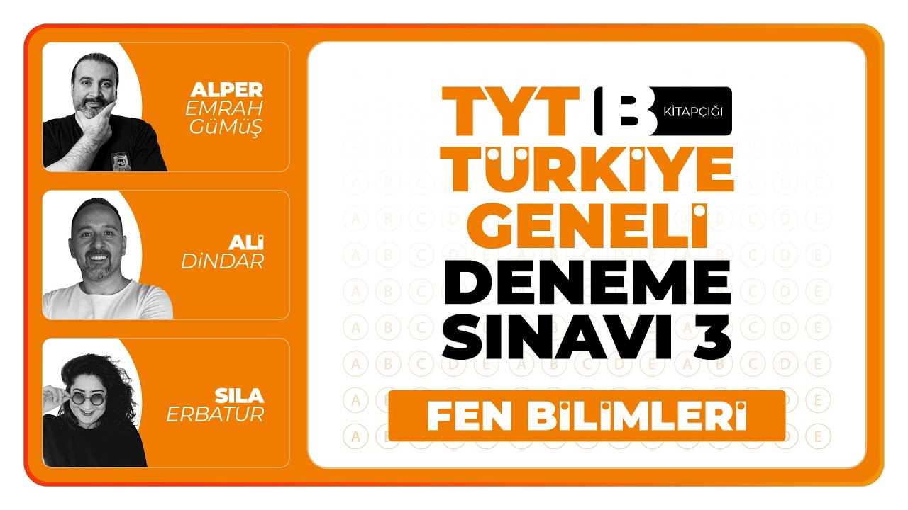 3D Türkiye Geneli Deneme Sınavı 3 - TYT - B Kitapçığı Fen Bilimleri Soru Çözümleri