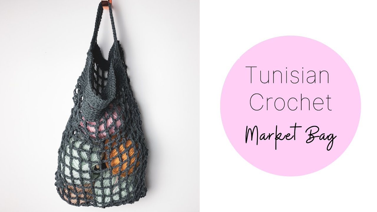 Tunisian Crochet Market Bag: Full Tutorial