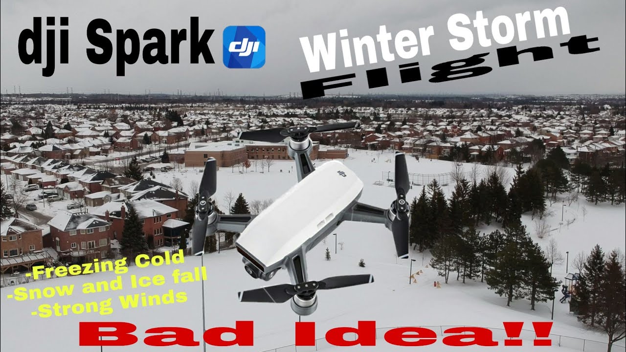 dji Spark Winter Storm Flight. Bad Idea!!!