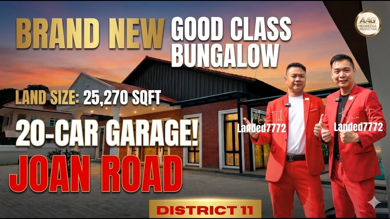 Nieruchomość gruntowa w Singapurze. Zupełnie nowy, dobrej klasy bungalow przy Joan Road, dzielnic...