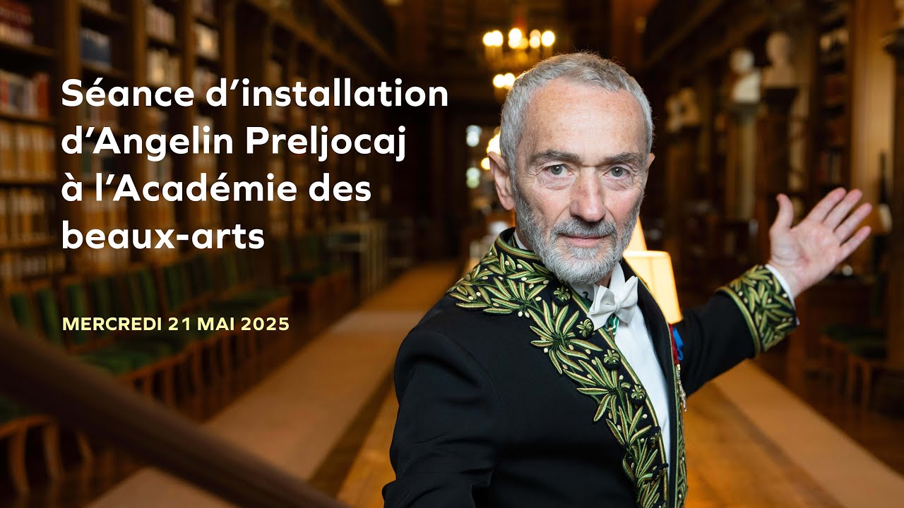 Séance d'installation d'Angelin Preljocaj à l'Académie des beaux-arts