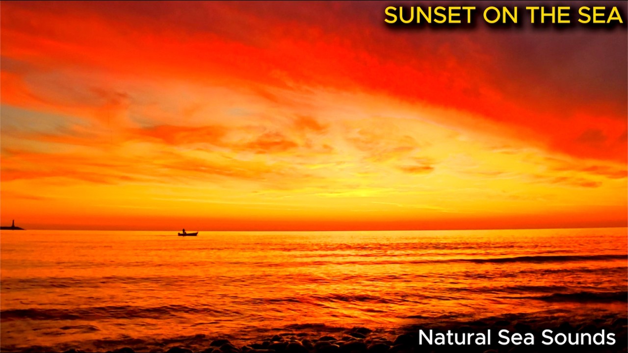 ✅ Sunset Serenity Calm Sea Sounds 4K Ultra HD