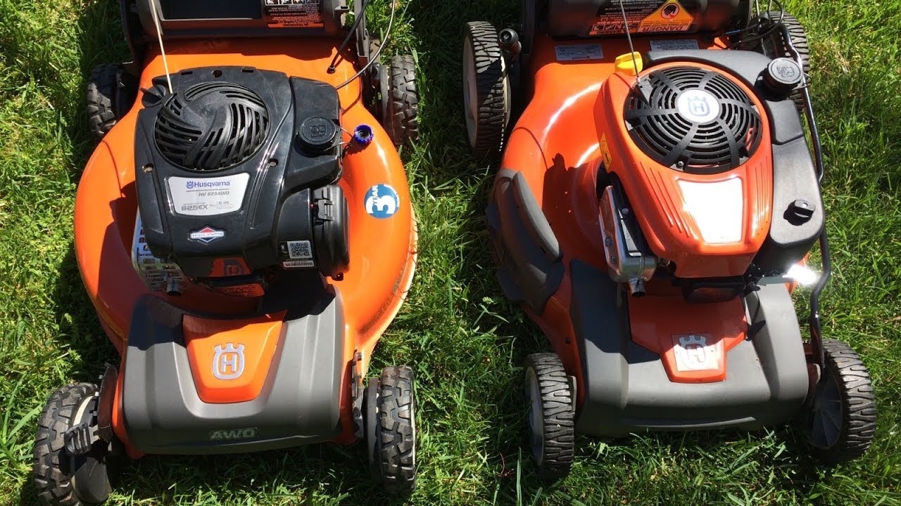 Husqvarna Lawn Mower Review Model HUF625AWD &  Model HU775BBC - AWD Versus RWD - April 8, 2017