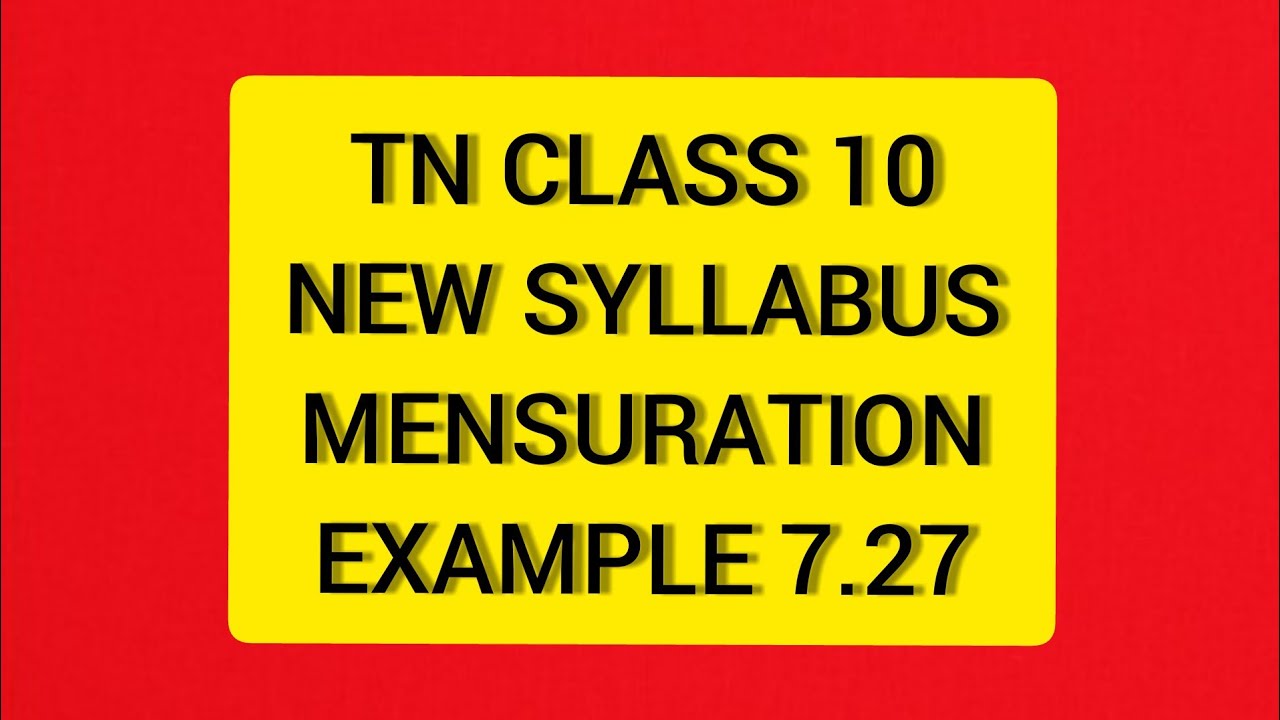 TN Class 10 Maths New Syllabus Mensuration Example 7.27