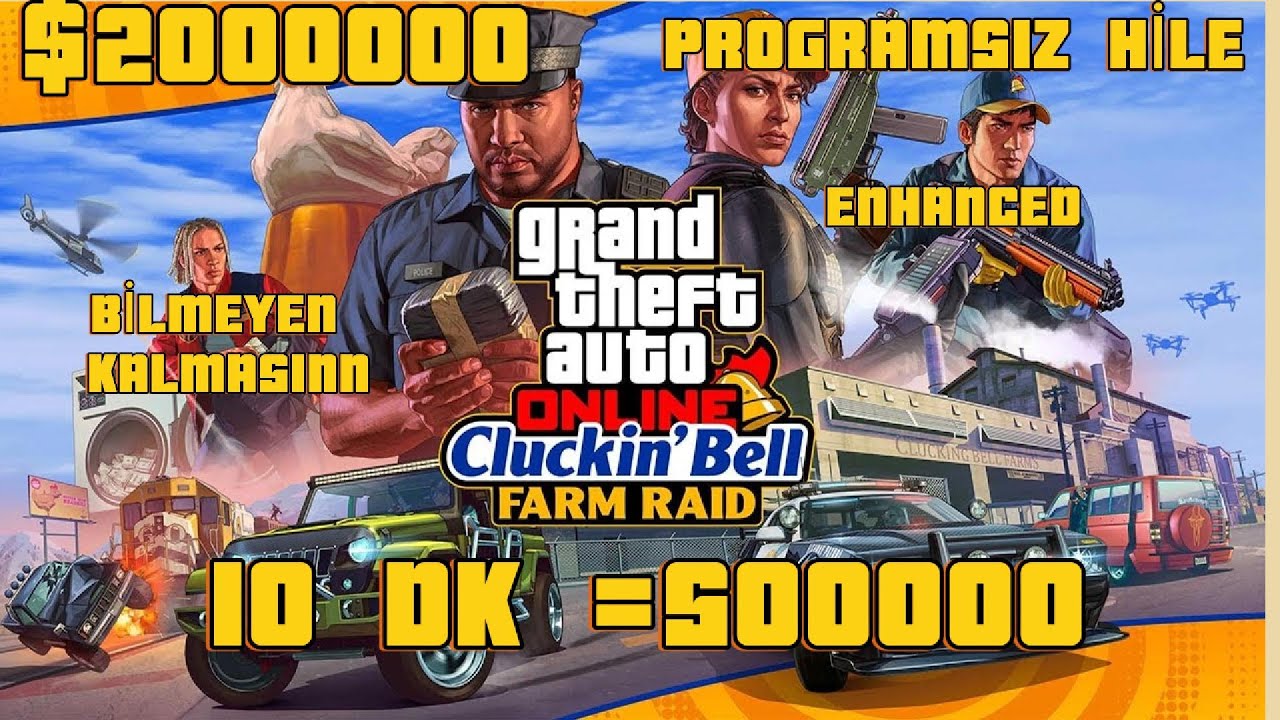 GTA 5 ONLİNE CLUCKİN BELL FARM RAİD T&Uuml;RK&Ccedil;E REPLAY GLİCTH DETAYLI ANLATIM VİDEOSU!!!!! [EN G&Uuml;NCEL]✅✅✅