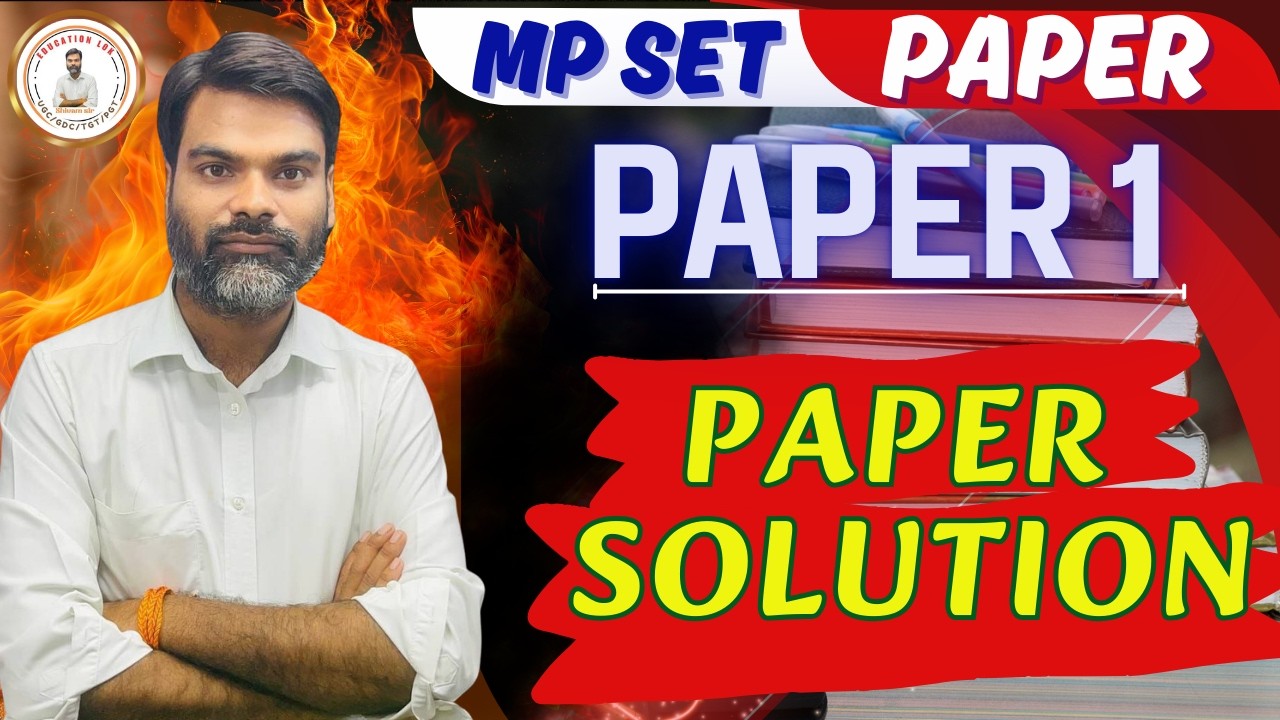 MP SET Paper solution 2026 | MP SET Exam Analysis 2026 | MP SET 2026 Paper Analysis | MP SET paper 1