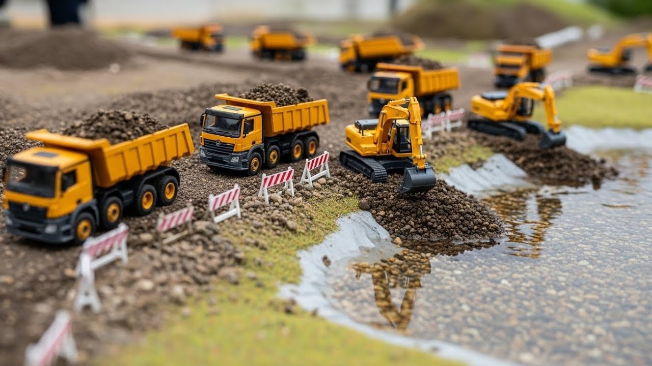 RC CONSTRUCTION SITE ACTION Excavators Dump Trucks Bulldozers