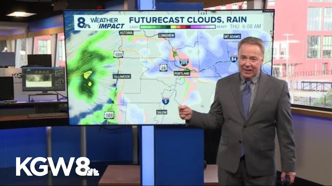 Snow falls on Oregon's mountains, with valley snow a possibility | KGW Extended Weather Coverage