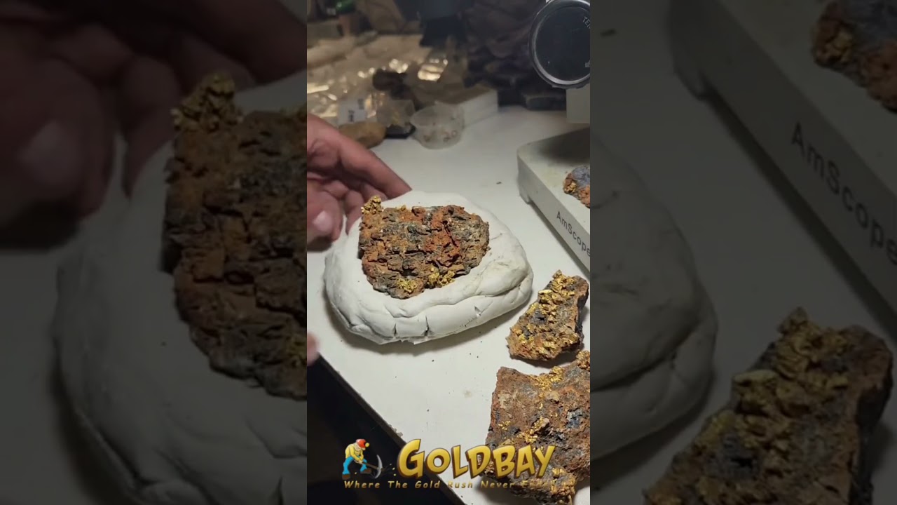 Prepping A Large Natural Gold Specimen Part 2 #shortsvideo #shorts