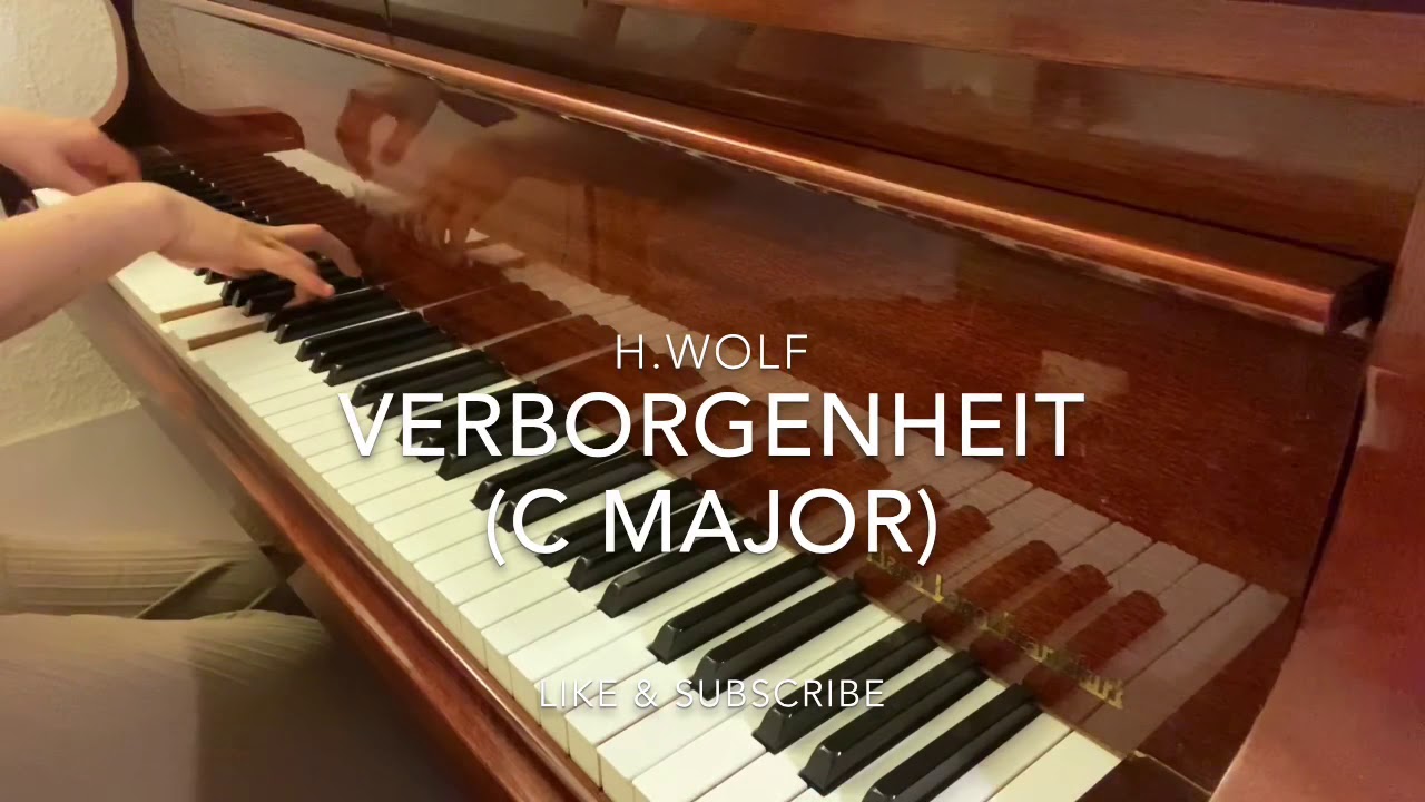 H.Wolf Verborgenheit in C-Dur (C Major) Piano accompaniment